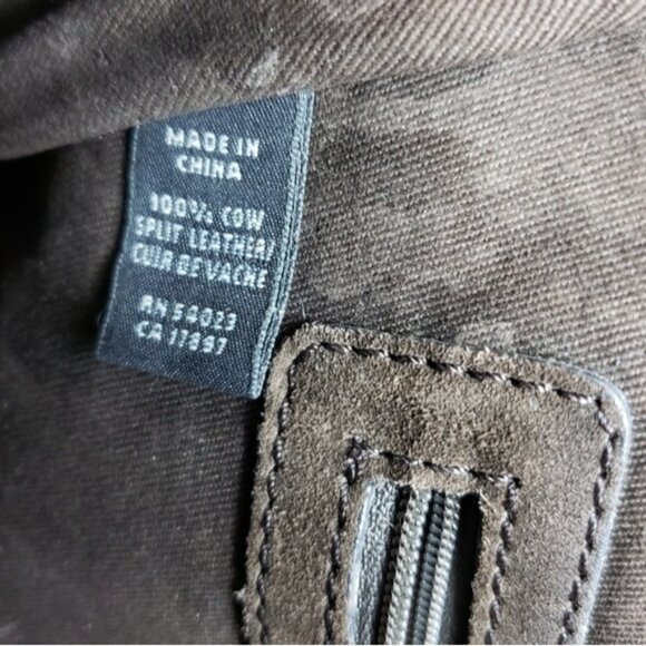 Vintage Banana Republic Leather Suede Brown Bohemian Clutch Purse - Picture 7 of 13